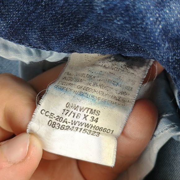 Wrangler Mid Rise Straight Leg Jeans Womens 17/18x34 Medium Wash Blue - Picture 5 of 11